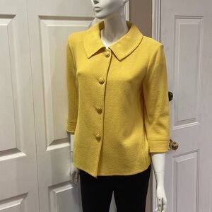 St. John Bright Yellow Women's Knit Jacket